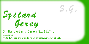 szilard gerey business card